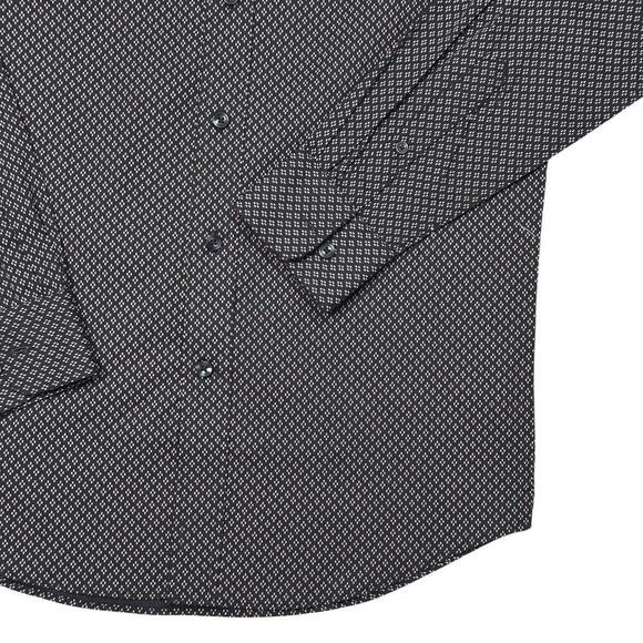 NWT Scotch & Soda Amsterdam Dress Shirt Sz 15 32/33 Geometric Brown/Pink $180 - Picture 7 of 11